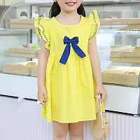 Fabulous Cotton Yellow Solid Frocks For Girls Pack of 2-thumb3