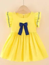 Fabulous Cotton Yellow Solid Frocks For Girls Pack of 2-thumb1