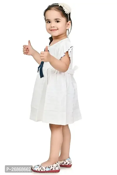 Fabulous Cotton White Solid Frocks For Girls Pack of 2-thumb4