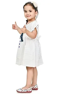 Fabulous Cotton White Solid Frocks For Girls-thumb4