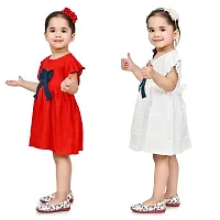 Fabulous Cotton Multicoloured Solid Frocks For Girls Pack of 2-thumb4