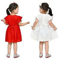 Fabulous Cotton Multicoloured Solid Frocks For Girls Pack of 2-thumb1