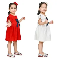 Fabulous Cotton Multicoloured Solid Frocks For Girls Pack of 2-thumb2