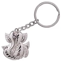 Virom Two Sided Ganesh Ji Ganapathi Lord Ganesha face Metal Keychain for vastu/car/Bikes/Homes/Office Keys-thumb1