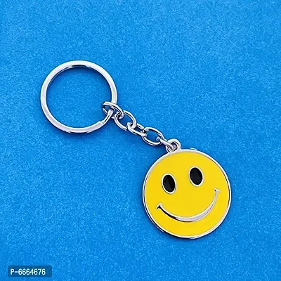 Virom Smiley Metal Antique Keychain For Men Women, Girls, Boys Stylish / Key Ring,Key chain For Bikes Car Home For Gift-thumb2