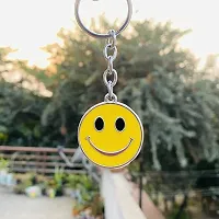 Virom Smiley Metal Antique Keychain For Men Women, Girls, Boys Stylish / Key Ring,Key chain For Bikes Car Home For Gift-thumb2