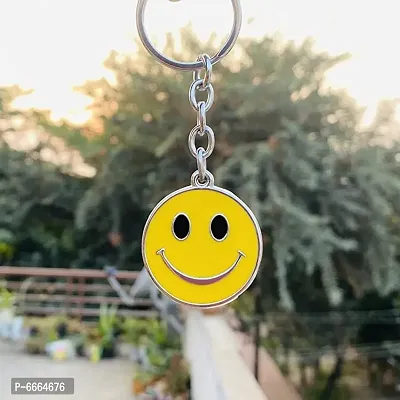 Virom Smiley Metal Antique Keychain For Men Women, Girls, Boys Stylish / Key Ring,Key chain For Bikes Car Home For Gift-thumb3