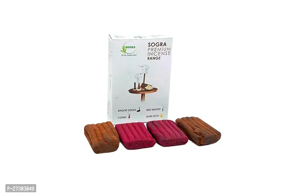 Sogra Premium Rose And Guggal Wet Dhoop, Non Toxic Herbal Batti For Daily Pooja Rituals 200Gms Pack Of 1,20+20 Dhoop Sticks-thumb0