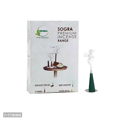 Sogra Series Premium Lavender Dhoop Cones For Pooja, Charcoal Free And Low Smoke, Natural Fragrance, Pack Of 1, 150 Gms-thumb0