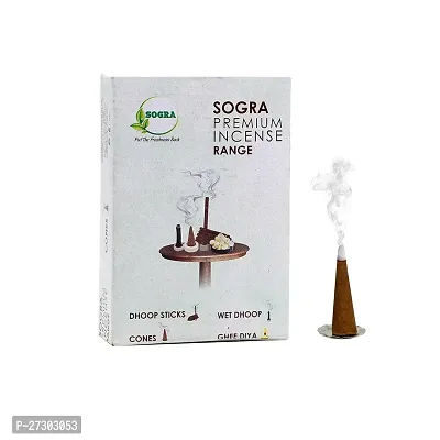 Sogra Devine Series Premium Vachan Saimahima Dhoop Cones, Charcoal Free And Low Smoke, Natural Fragrance Aromatherapy, Pack Of 1, 150 Gms