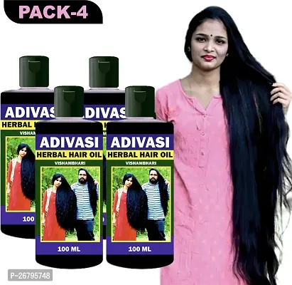 Adivasi Neelambari Medicine All Type Of Hair Problem Herbal Natural Hair Oil(401 Ml) Pack of 4