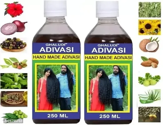 Adivasi Medicine All Type Of Hair Problem Herbal Growth Hair Oil 500 Ml Hair Oil(500 Ml) Pack of 2