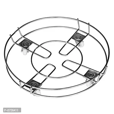 Stainless Steel Cylinder Trolley with Wheels-thumb0