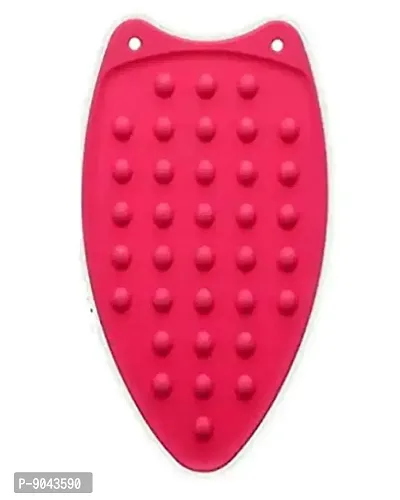 Iron PAD,Flexible Silicone Iron pad,Heat Resistant Anti-Slip mat for hot Iron,Silicon Iron mat,Color:- red-thumb0