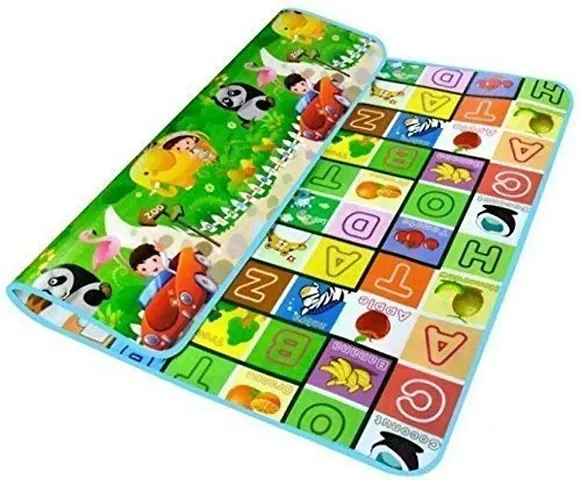 BluBasket Double Side Waterproof Anti Skid Baby Crawling Play Floor Mat for Kids (Large, 120 x 180 cm)(Multicolour)