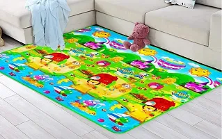 BluBasket Double Side Waterproof Anti Skid Baby Crawling Play Floor Mat for Kids (Large, 120 x 180 cm)(Multicolour)-thumb1