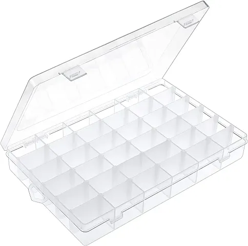 CPEX 13 Pack Mini Clear Plastic Bead Storage Containers  Organizers with Lids - Beads Organizer