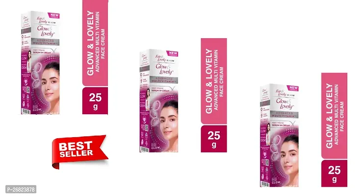 Glow  Lovely 25g each pack of 3 face cream-thumb0