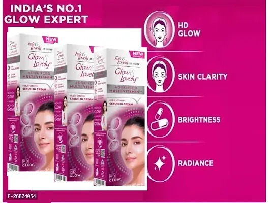 Glow  Lovely 25g each pack of 3 face cream-thumb0