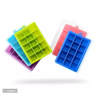 Rantizon Silicone Ice Cube Trays, Small Ice Cube Tray 3 Pack-152  Circles&Squares with lid, BPA