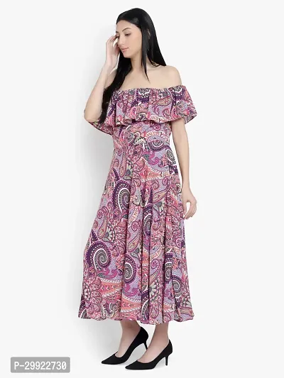 Stylish Georgette Printed A-Line Dress For Women-thumb2