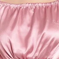 Elegant Pink Satin Solid Top For Women-thumb4