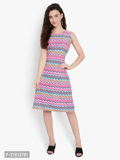 Stylish Crepe Dress For Women-thumb0