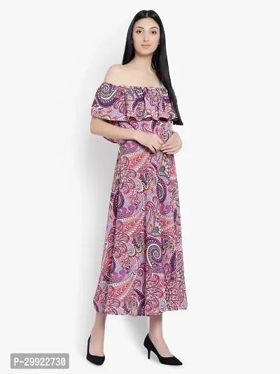 Stylish Georgette Printed A-Line Dress For Women-thumb3