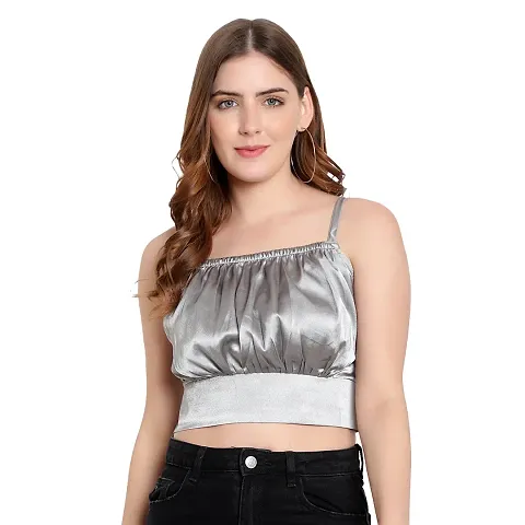 Classic Satin Crop Top for Women