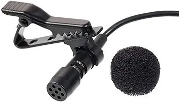 Dynamic Lapel Collar Mic Voice Recording Filter Microphone - Black (Pack of 1)-thumb1