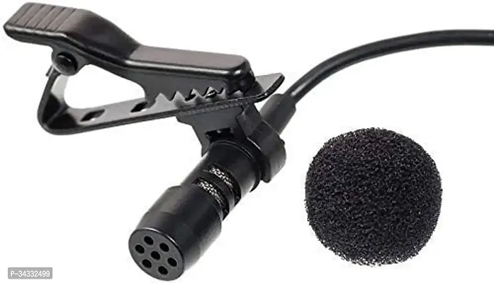 Dynamic Lapel Collar Mic Voice Recording Filter Microphone - Black (Pack of 1)-thumb2