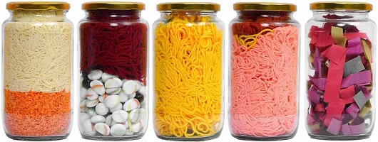 1000 Glass Grocery Containernbsp;nbsp;(Pack of 12, Multicolor)-thumb2