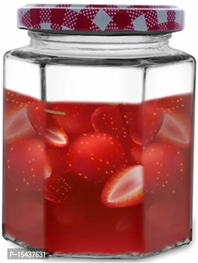 Glass Jars - 250 Glass Pickle Jarnbsp;nbsp;(Pack of 6, Red, White)-thumb2