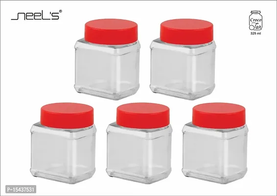 Glass Jars - 350 Glass Cookie Jarnbsp;nbsp;(Pack of 6, Red)-thumb2