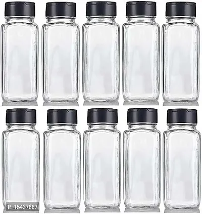 Jar Glass Container for Storage Salt  Pepper - 120 ml Glass Grocery Containernbsp;nbsp;(Pack of 2, Multicolor)