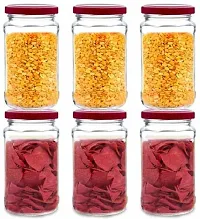 500 ml Glass Cereal Dispensernbsp;nbsp;(Pack of 6, Red)-thumb3