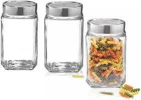 nbsp;1000 Glass Cereal Dispensernbsp;nbsp;(Pack of 3, Clear)-thumb2