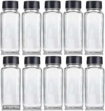 Jar Glass Container for Storage Salt  Pepper - 120 ml Glass Grocery Containernbsp;nbsp;(Pack of 6, Multicolor)