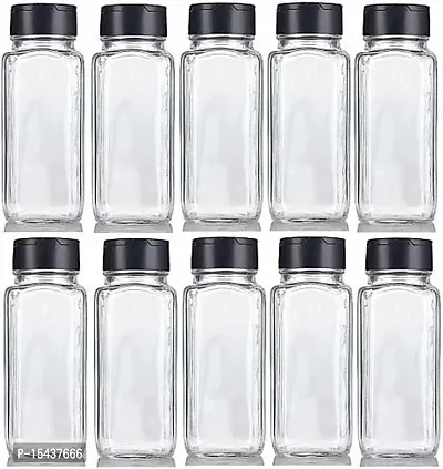 Jar Glass Container for Storage Salt  Pepper - 120 ml Glass Grocery Containernbsp;nbsp;(Pack of 6, Multicolor)-thumb0