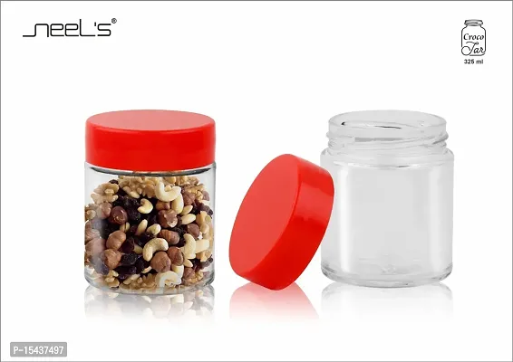 Glass Jars - 200 Glass Grocery Containernbsp;nbsp;(Pack of 12, Red)-thumb5