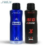 neel's Unisex Deodorant Perfumed Body Spray Long Lasting Classic Fragrance Deo, Premium Body Spray, Perfect For Everyday Use (Combo Pack Of Royal and Red Extreme) 200 ml Each-thumb1