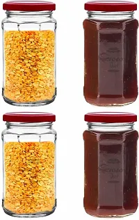 Glass Jars  400 Glass Pickle Jarnbsp;nbsp;(Pack of 6, Red)-thumb1