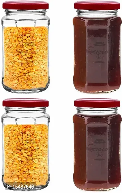 Glass Jars  400 Glass Pickle Jarnbsp;nbsp;(Pack of 6, Red)-thumb2