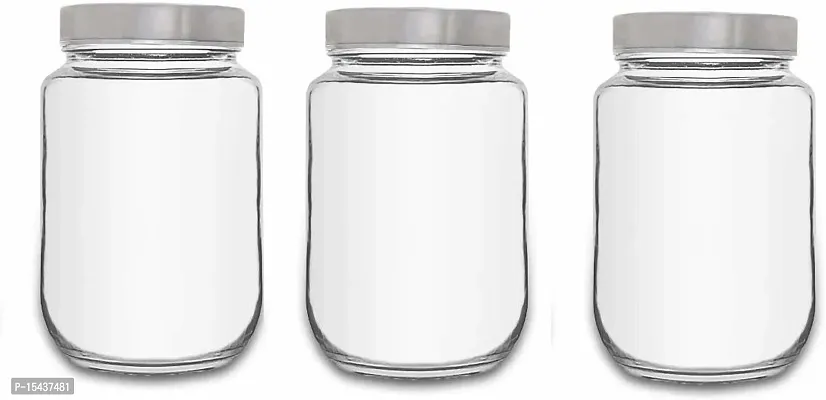 Glass Jars - 1500 Glass Cereal Dispensernbsp;nbsp;(Pack of 4, Clear)