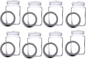 Glass Jars - 300 Glass Cereal Dispensernbsp;nbsp;(Pack of 12, Clear)-thumb1