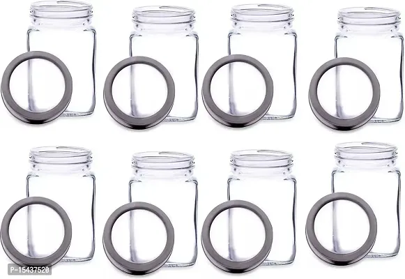 Glass Jars - 300 Glass Cereal Dispensernbsp;nbsp;(Pack of 12, Clear)-thumb2