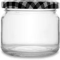 300 Glass Tea Coffee  Sugar Containernbsp;nbsp;(Pack of 6, Black)-thumb1