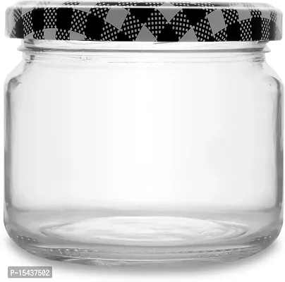 300 Glass Tea Coffee  Sugar Containernbsp;nbsp;(Pack of 6, Black)-thumb2