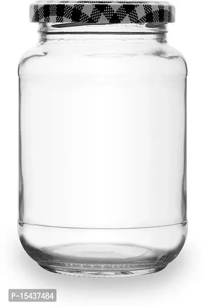 Glass Jars - 500 ml Glass Tea Coffee  Sugar Containernbsp;nbsp;(Pack of 6, Black)-thumb4