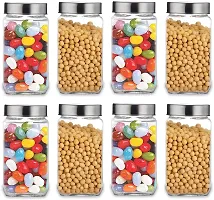 1000 Glass Grocery Containernbsp;nbsp;(Pack of 6, Silver)-thumb3